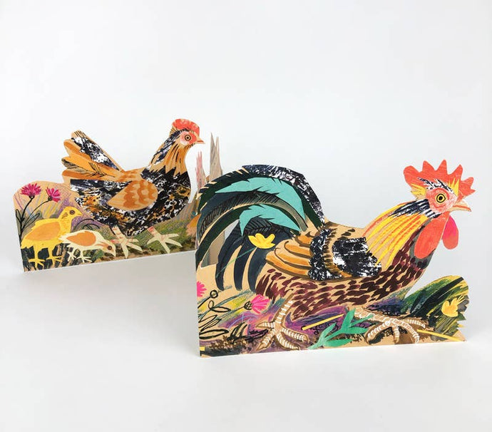 Chickens Collage Card by Mark Hearld | Art Angels