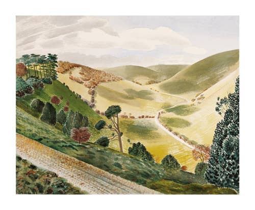 The Causeway, Wiltshire Downs 1937 card by Eric Ravilious | Art Angels