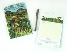 Load image into Gallery viewer, Hares &amp; Open Fields Concertina Card by Angela Harding | Art Angels