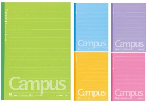 KOKUYO Campus Notebook Set of 5 color 6mm Dot line B5 | KOKUYO