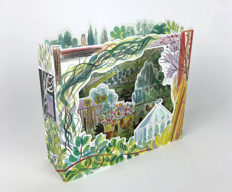 Chickens 3D Allotment Card by Emily Sutton | Art Angels