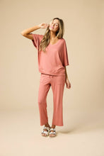 Load image into Gallery viewer, Dream Jersey Relaxed V-neck with Capri Lounge Set for Women | Softies