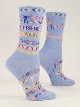 Load image into Gallery viewer, Women&#39;s Crew Sock | Blue Q