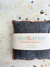 Load image into Gallery viewer, Linen Chambray Lavender Sachets, set of two | Dot and Army