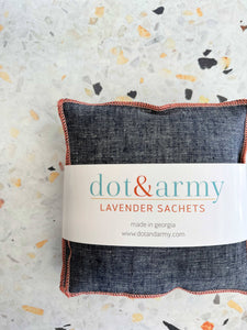 Linen Chambray Lavender Sachets, set of two | Dot and Army