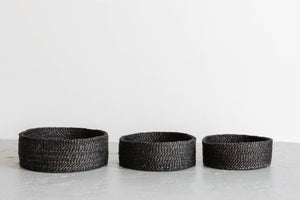 Round Tabletop Basket Charcoal | Will & Atlas