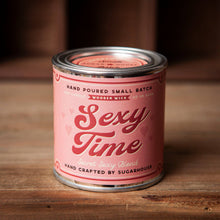 Load image into Gallery viewer, Sexy Time Soy Candle with Wooden Wick | Sugarhouse Leather