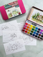 Load image into Gallery viewer, Italian Fields watercolor painting kit | Cate Paper Co.