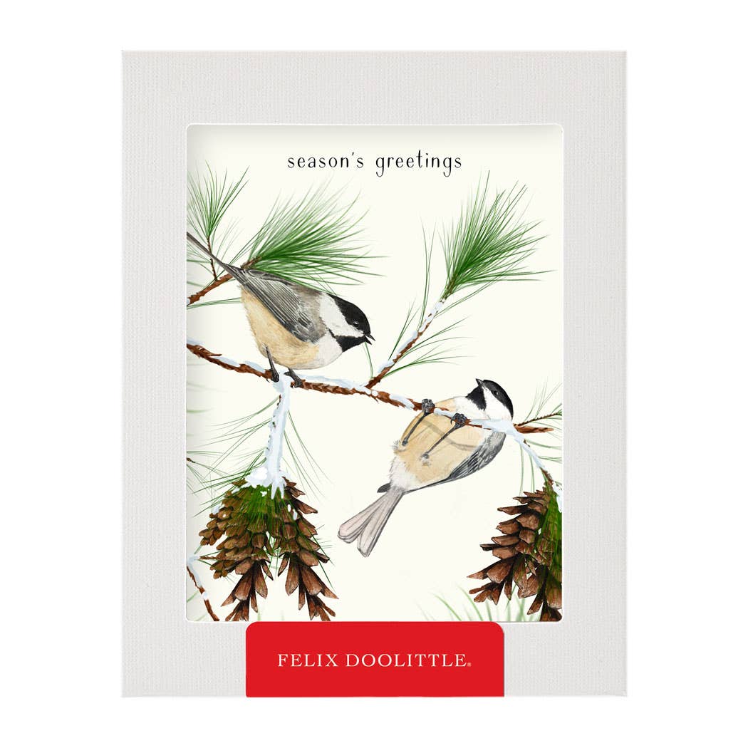 Chickadees Boxed Holiday Christmas Cards | Felix Doolittle