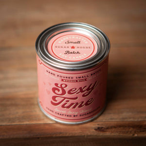 Sexy Time Soy Candle with Wooden Wick | Sugarhouse Leather