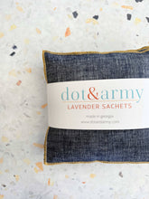 Load image into Gallery viewer, Linen Chambray Lavender Sachets, set of two | Dot and Army