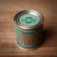 Load image into Gallery viewer, Happy Place Soy Candle with Wooden Wick | Sugarhouse Leather