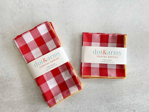 Gingham Check Cloth Napkins (Set of 4) | Dot and Army