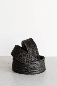 Round Tabletop Basket Charcoal | Will & Atlas