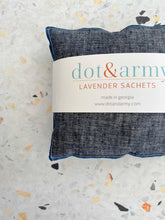 Load image into Gallery viewer, Linen Chambray Lavender Sachets, set of two | Dot and Army