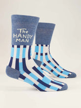 Load image into Gallery viewer, Men&#39;s Crew Socks | Blue Q