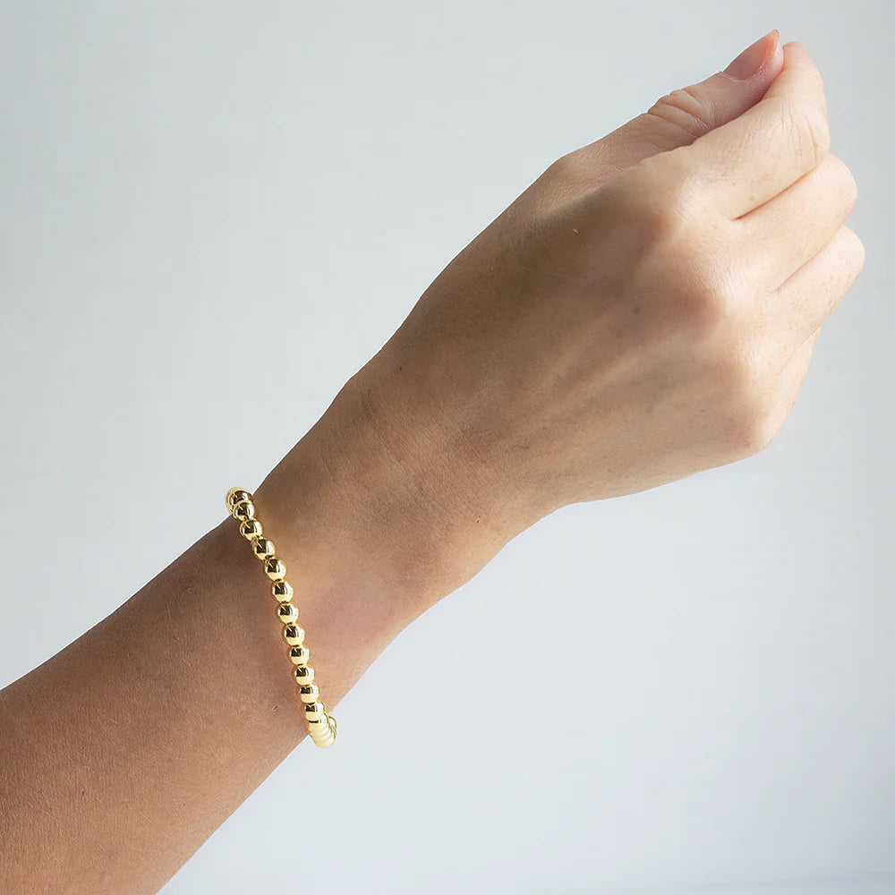 Gilded Bead Stretch Bracelets | Lenny & Eva