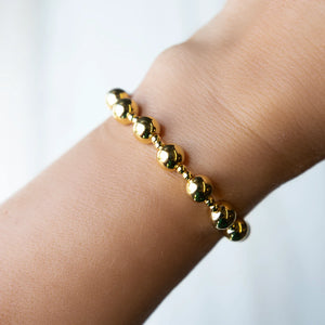 Gilded Bead Stretch Bracelets | Lenny & Eva