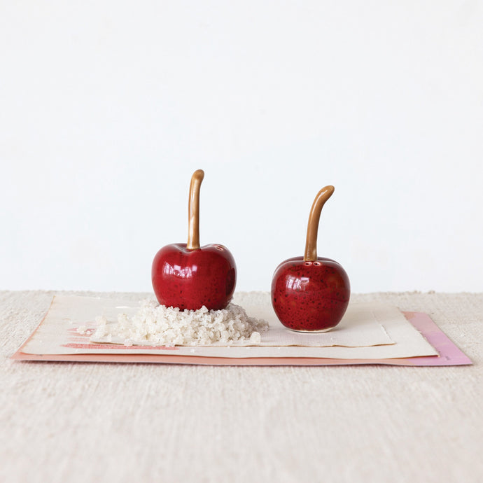 Cherry Shaped Salt & Pepper Shakers | Creative Co-op