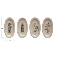 Load image into Gallery viewer, Flora &amp; Fauna Stoneware Organic Shaped Plates | Creative Co-op