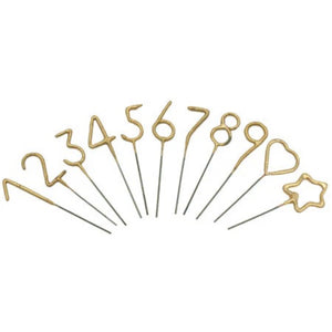 Mini Gold Number Sparklers (4”) | TOPS Malibu