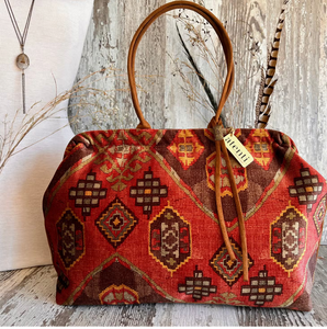 Red Leather Pioneer Handbag