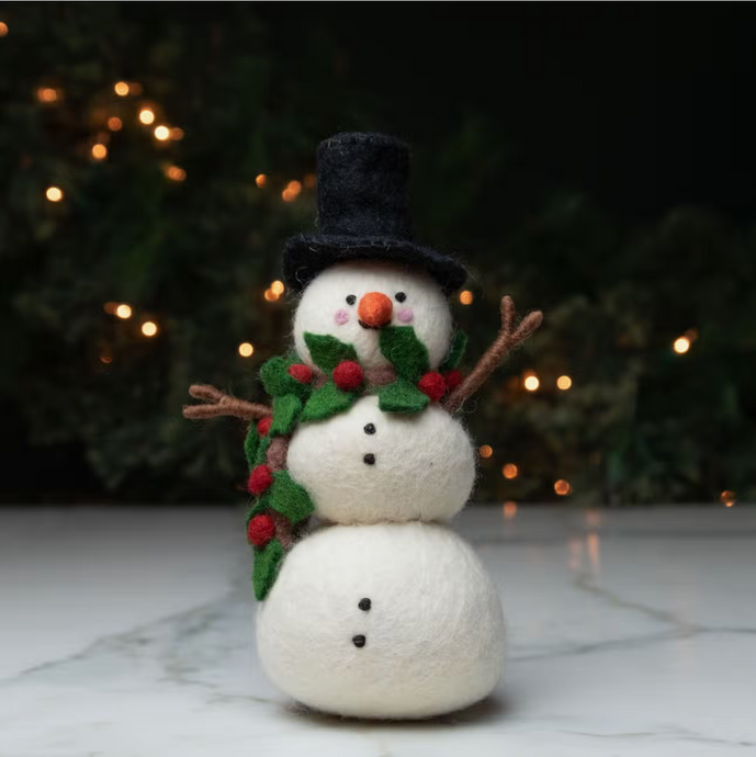 Felted Snowman | The Winding Road