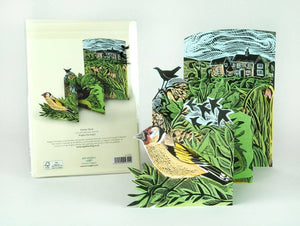 Garden Birds Concertina Card by Angela Harding | Art Angels