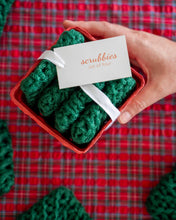 Load image into Gallery viewer, Christmas Scrubbies in a Berry Basket | Dot and Army