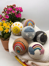 Load image into Gallery viewer, Fluff Ewes &quot;Rain(bow) or Shine&quot; premium wool dryer balls: set of 6 with oil | Hustle &amp; Blush