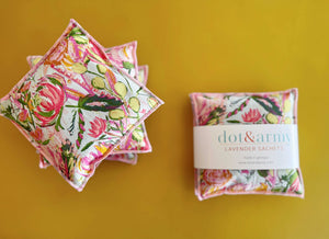 Pink Floral Lavender Sachets, set of two | Dot and Army