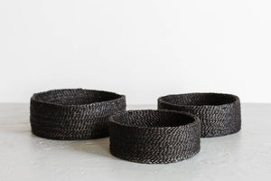 Round Tabletop Basket Charcoal | Will & Atlas