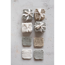 Load image into Gallery viewer, Cotton Crocheted Coasters, Set of 4 | Creative Co-op