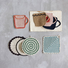 Load image into Gallery viewer, Cotton Crocheted Mug Shaped Coaster/Trivet | Creative Co-op