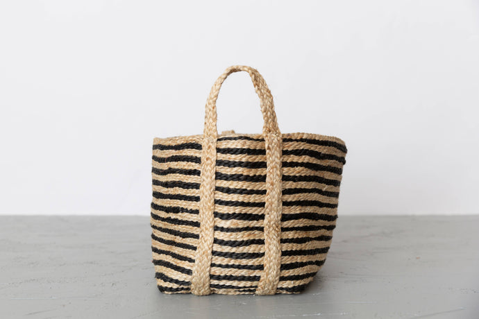 Rectangular Floor Basket with handle, jute | Will & Atlas