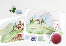 Load image into Gallery viewer, Italian Fields watercolor painting kit | Cate Paper Co.