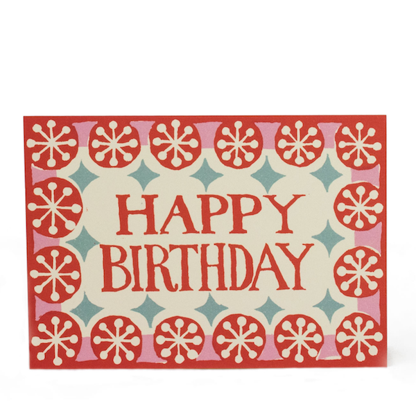 Cambridge Imprint | Card Happy Birthday Coral, Pink and Pale Turquoise