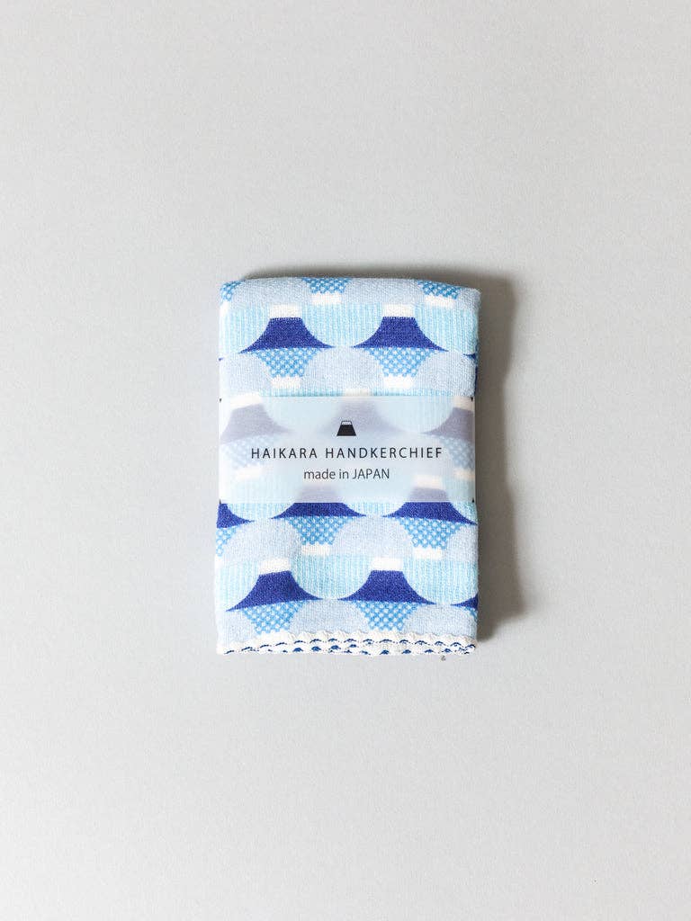 Haikara Little Handkerchief - Fuji, Blue | Morihata