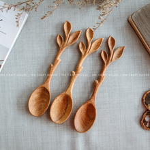 Load image into Gallery viewer, Artisan Leaf Handle Wooden Spoon | 194 Craft House