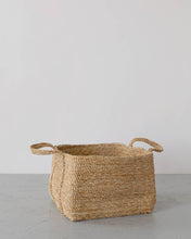 Load image into Gallery viewer, Square Basket with handle, jute - natural | Will &amp; Atlas