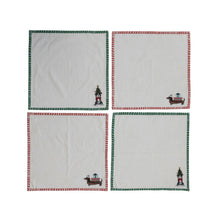 Load image into Gallery viewer, Embroidered Dog  Holiday Napkins | Creative Co-op