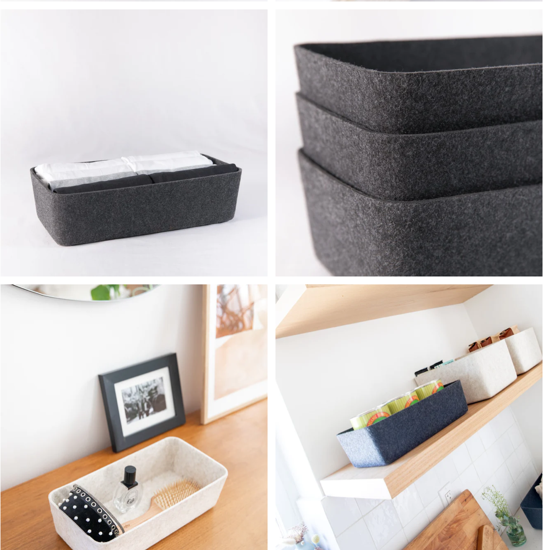 Sortjoy Long Stone Sculpted Storage Bin with Lid