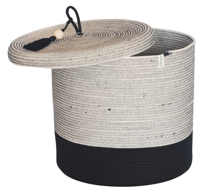 Lidded Cylinder Basket | Mia Melange